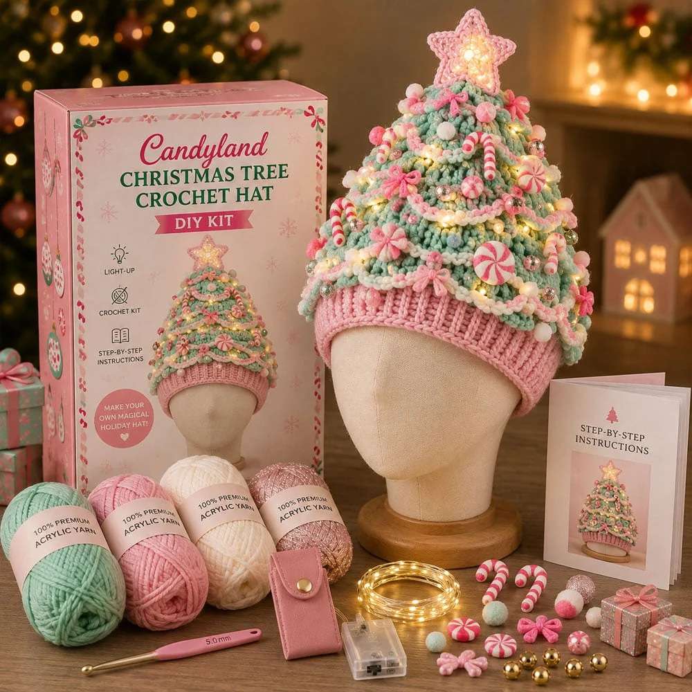 Layla's Christmas Tree Crochet Hat Kit