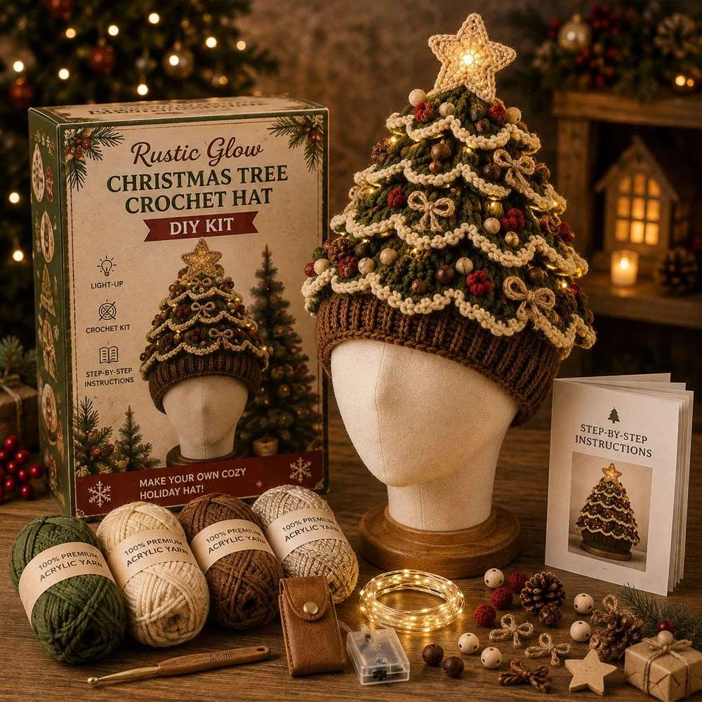 Layla's Christmas Tree Crochet Hat Kit